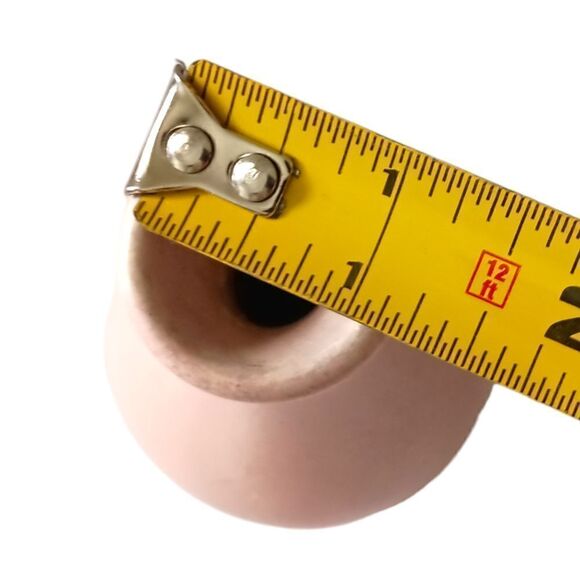 Vintage Mini Bud Vase Pottery Teardrop Pale Pink Miniature Minimalist Farmhouse. - Picture 2 of 14